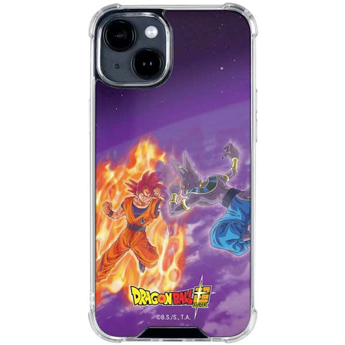 Dragon Ball Super Goku vs Beerus iPhone 15 Clear Case